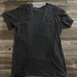 PACSUN Distressed Black Pocket T-Shirt - Men